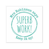 グリーンラウンド手書優れた作業先生 セルフインキングスタンプ (デザイン)