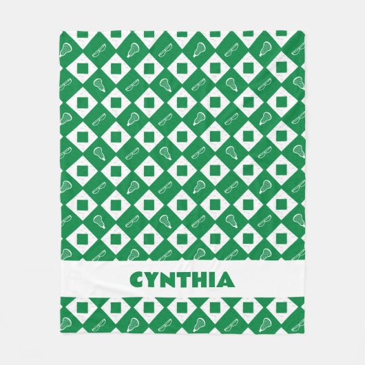 グリーンラクロスアーガイルパターンフリースブランケット フリースブランケット (正面)