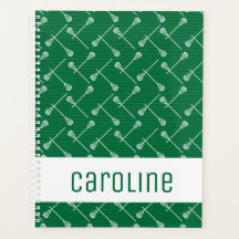 グリーンラクロスホワイトスティックパターン（の模様が）ある