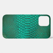 グリーンラグジュアリースネークスキンクローズアップ Case-Mate iPhoneケース (裏面 (横))