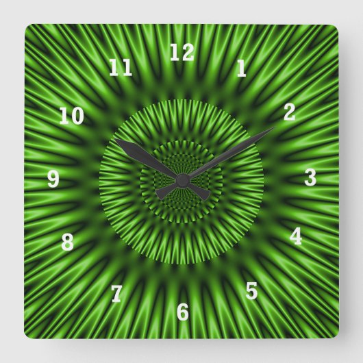 グリーンラグーン スクエア壁時計 (正面)