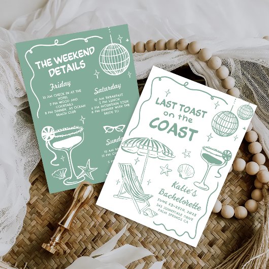 グリーンラストトーストオンザコーストビーチバチェロレッテ 招待状