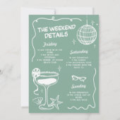 グリーンラストトーストオンザコーストビーチバチェロレッテ 招待状 (裏面)