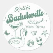 グリーンラストトーストビーチバチェロレッテシール ラウンドシール (正面)