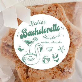 グリーンラストトーストビーチバチェロレッテシール ラウンドシール