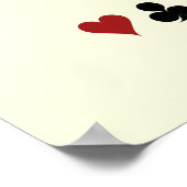 グリーンラスベガススタイルカジノカードスーツ誕生日 ポスター (角)