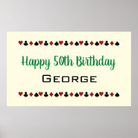 グリーンラスベガススタイルカジノカードスーツ誕生日