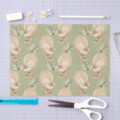 グリーンラタン椅子とパームリーフ 薄葉紙 (クラフト)