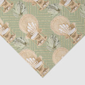 グリーンラタン椅子とパームリーフ 薄葉紙 (詳細)