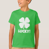 グリーンラッキークローバーSt patricks dayTシャ子供へツ Tシャツ (正面)