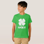 グリーンラッキークローバーSt patricks dayTシャ子供へツ Tシャツ (正面フル)