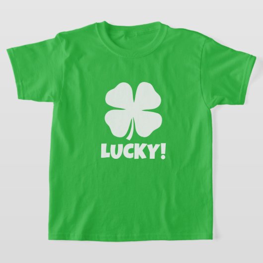 グリーンラッキークローバーSt patricks dayTシャ子供へツ Tシャツ (レイダウン)