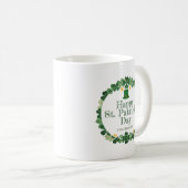 グリーンラッキーシャムロック馬蹄聖パトリックの日 コーヒーマグカップ (正面右)