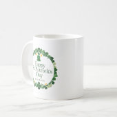グリーンラッキーシャムロック馬蹄聖パトリックの日 コーヒーマグカップ (正面左)