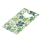 グリーンラッキーシャームロッククローバーセントパトリックの日 クレジットカード栓抜き (裏面アングル)