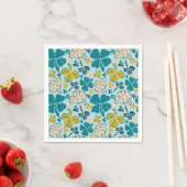 グリーンラッキーシャームロッククローバーセントパトリックの日 スタンダードカクテルナプキン (インサイチュ)