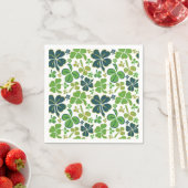 グリーンラッキーシャームロッククローバーセントパトリックの日 スタンダードカクテルナプキン (インサイチュ)