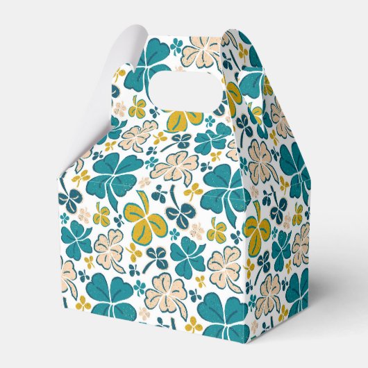 グリーンラッキーシャームロッククローバーセントパトリックの日 フェイバーボックス (正面サイド)