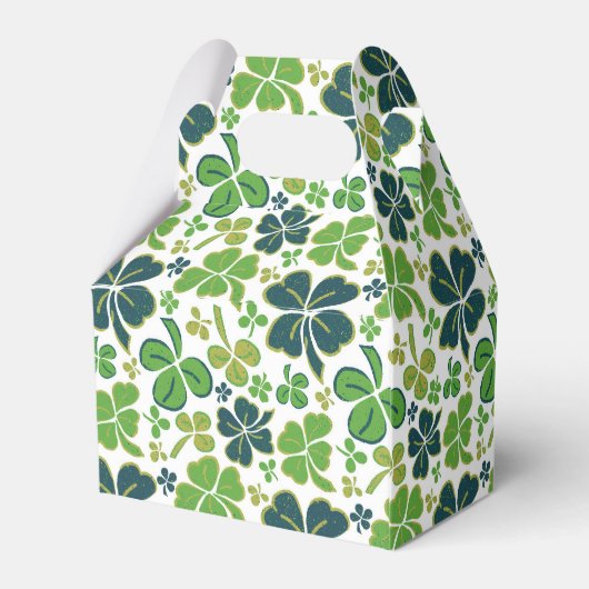 グリーンラッキーシャームロッククローバーセントパトリックの日 フェイバーボックス (裏面サイド)