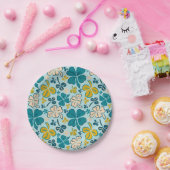 グリーンラッキーシャームロッククローバーセントパトリックの日 ペーパープレート (パーティー)