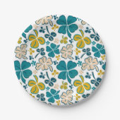 グリーンラッキーシャームロッククローバーセントパトリックの日 ペーパープレート (正面)