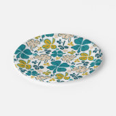 グリーンラッキーシャームロッククローバーセントパトリックの日 ペーパープレート (アングル)