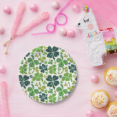 グリーンラッキーシャームロッククローバーセントパトリックの日 ペーパープレート (パーティー)