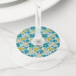 グリーンラッキーシャームロッククローバーセントパトリックの日 ワイングラスタグ