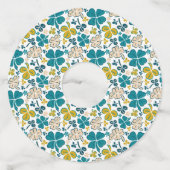 グリーンラッキーシャームロッククローバーセントパトリックの日 ワイングラスタグ (正面)