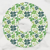 グリーンラッキーシャームロッククローバーセントパトリックの日 ワイングラスタグ (正面)