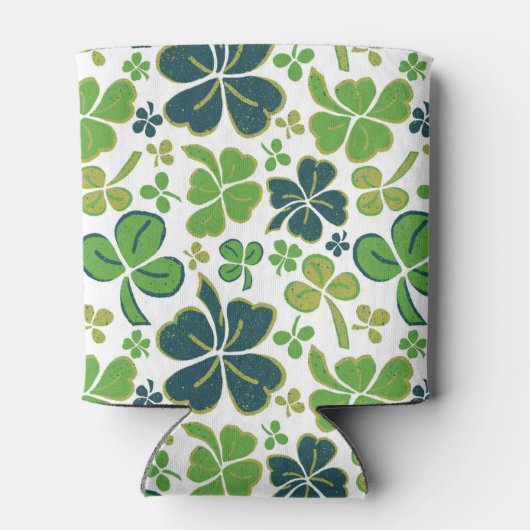 グリーンラッキーシャームロッククローバーセントパトリックの日 缶クーラー (裏面)