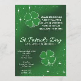 グリーンラッキースターズSt patricks dayパーティの招待状 招待状