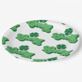 グリーンラッキーセントパトリックの日紙プレート ペーパープレート (アングル)