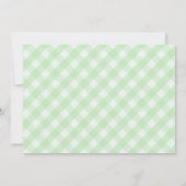 グリーンラッキーダックボーイ誕生日写真サンキューカード 招待状 (裏面)