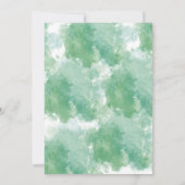 グリーンラッキーチャーム水彩ジェンダーリビール 招待状 (裏面)