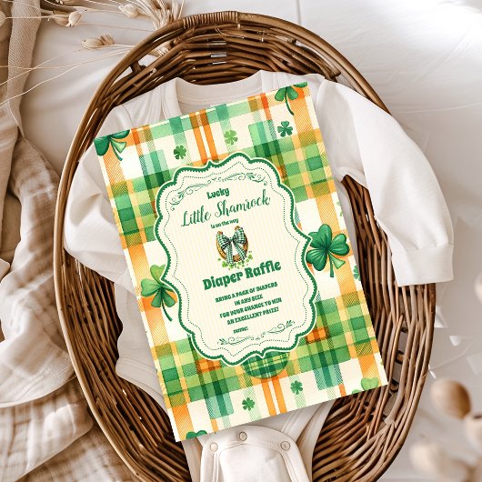 グリーンラッキーリトルシャームロックディパーラッフル エンクロージャーカード