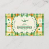 グリーンラッキーリトルシャームロックブックスベビー エンクロージャーカード (正面)