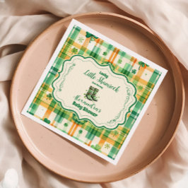 グリーンラッキーリトルシャームロックベビーシャワー スタンダードカクテルナプキン