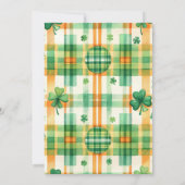 グリーンラッキーリトルシャームロックベビーシャワー 招待状 (裏面)