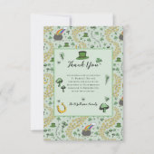 グリーンラッキーSt patricks dayアイリッシュサンキューカード サンキューカード (正面)