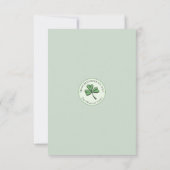 グリーンラッキーSt patricks dayアイリッシュサンキューカード サンキューカード (裏面)