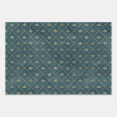 グリーンラッピング紙フラットシートセット3 ラッピングペーパーシート (正面)