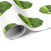 グリーンラッピング紙宝石ペリドット模様 ラッピングペーパー (ロールコーナー)