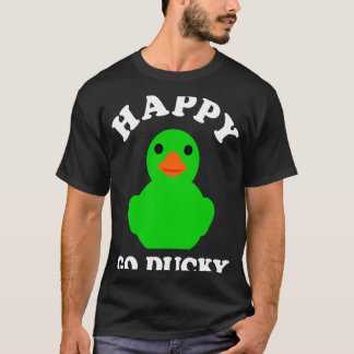 グリーンラバーダックハッピーゴーダッキー（アヒルちゃん）プンSt patricksD Tシャツ