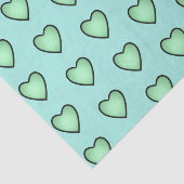 グリーンラブハートパターン 薄葉紙 (詳細)