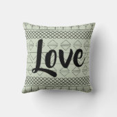 グリーンラブパターアステカンプリント幾何南西 クッション (裏面)