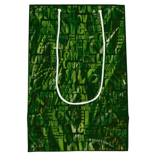 グリーンラブローンサー気にビス中抱き枕 ミディアムペーパーバッグ (裏面)