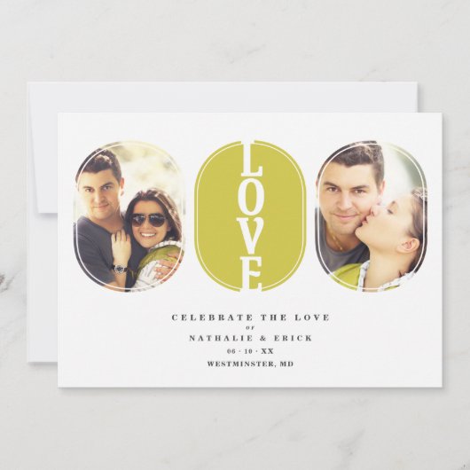 グリーンラブ引用文結婚ズ2枚の写真カップル (正面)