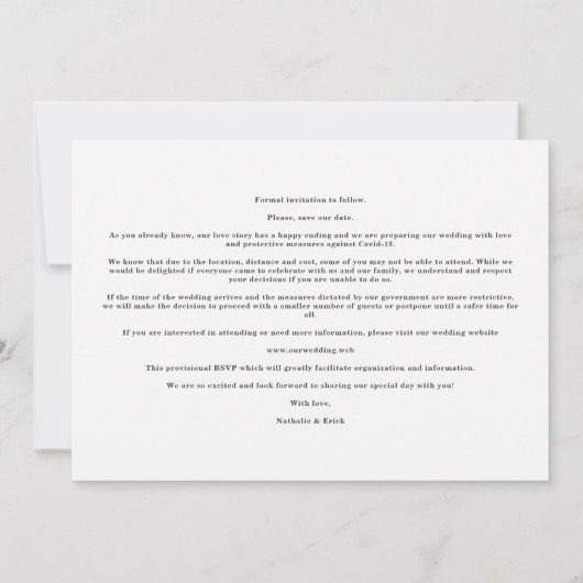 グリーンラブ引用文結婚ズ2枚の写真カップル (裏面)