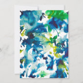 グリーンラブ抽象芸術水彩結婚式招待状 招待状 (裏面)